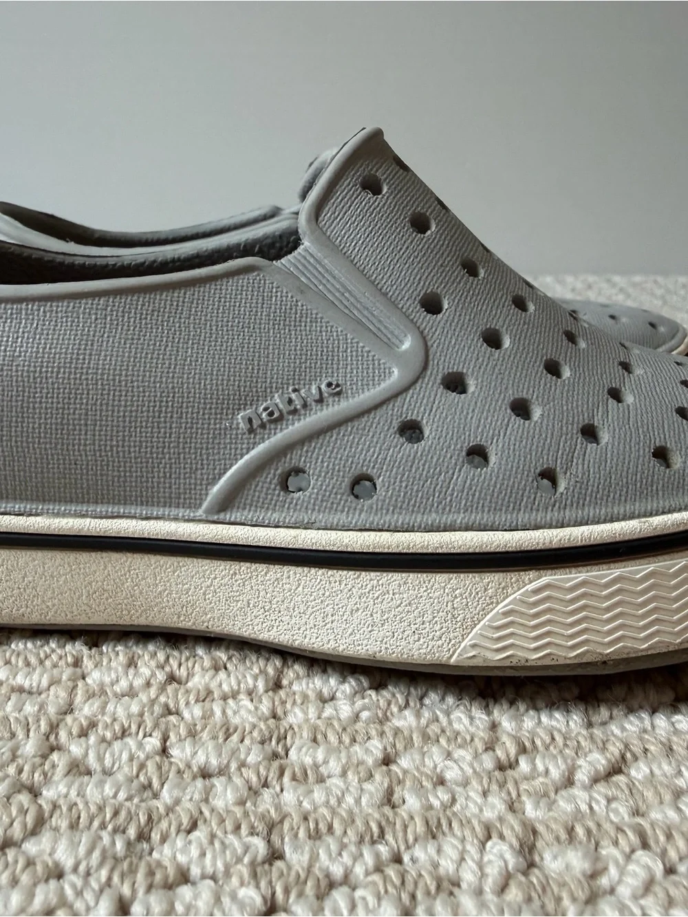 Native Kids Gray Slip-On Ventilated Water Shoes